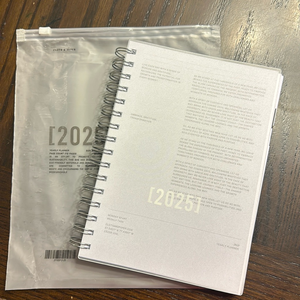 Cloth & Paper 2025 Spiral Bound Planner
